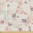 thumbnail image 1 of Ambesonne Tribal Fabric by the Yard Upholstery, Geometry Art Summer Tone, 1 Yard, Grey Yellow Multicolor, 1 of 5