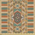 thumbnail image 1 of Ambesonne Aztec Fabric by the Yard Upholstery, Tribal Bohemian Illustration, 3 Yards, Apricot Orange and Teal, 1 of 4