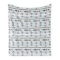 thumbnail image 1 of Tribal Soft Flannel Fleece Throw Blanket, Horizontally Arranged Triangles Dots and Half Circles, Cozy Plush for Indoor and Outdoor Use, 50" x 60", Multicolor, by Ambesonne, 1 of 5