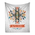 thumbnail image 1 of Tribal Soft Flannel Fleece Throw Blanket, Modern Design with Details Yes to Adventure Wordsd White Backdrop Artwork, Cozy Plush for Indoor and Outdoor Use, 50" x 60", Multicolor, by Ambesonne, 1 of 6