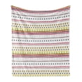 thumbnail image 1 of Tribal Soft Flannel Fleece Throw Blanket, Sketch Style Geometric Composition with Triangles Lines and Herringbone Zigzags, Cozy Plush for Indoor and Outdoor Use, 50" x 60", Multicolor, by Ambesonne, 1 of 5