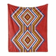 thumbnail image 1 of Tribal Soft Flannel Fleece Throw Blanket, Traditional Style Mosaic Pattern Image, Cozy Plush for Indoor and Outdoor Use, 50" x 60", Multicolor, by Ambesonne, 1 of 6
