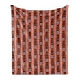 thumbnail image 1 of Tribal Soft Flannel Fleece Throw Blanket, Warm Colored Background with Culture Rhombuses Lines and Swirls Illustration, Cozy Plush for Indoor and Outdoor Use, 50" x 70", Multicolor, by Ambesonne, 1 of 5