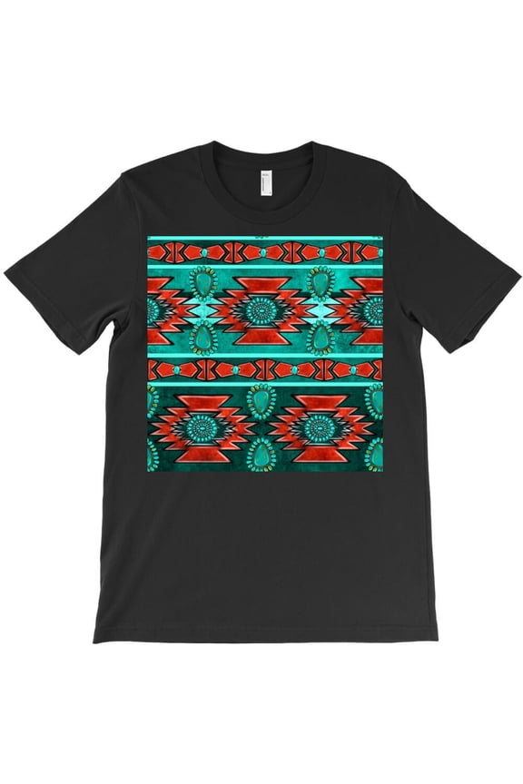 Tribal Spirit Aztec Funny Seamless Pattern Holiday Graphic - Last-Minute Gift, H23376 T-Shirt, for Men and Women, Up to Size 5XL