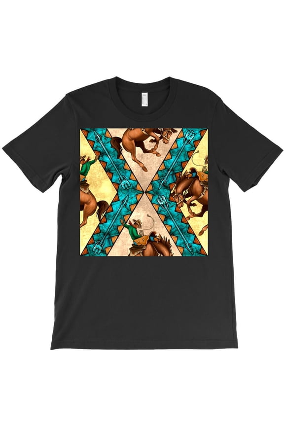 Tribal Spirit Aztec Funny Seamless Pattern Holiday Graphic - Relaxed Look, H8761 T-Shirt, for Men and Women, Up to Size 5XL