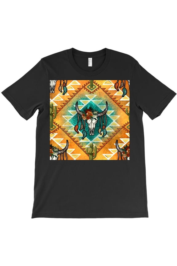 Tribal Spirit Aztec Funny Seamless Pattern Holiday Graphic - Stocking Stuffer, H8762 T-Shirt, for Men and Women, Up to Size 5XL