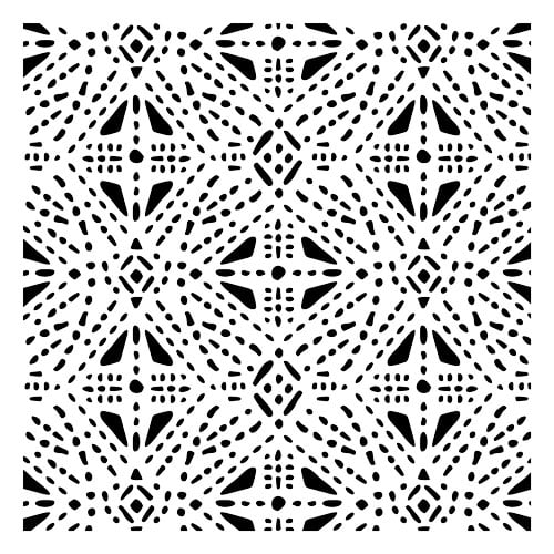 Tribal Stitches All Over Pattern Stencil (10 mil plastic)