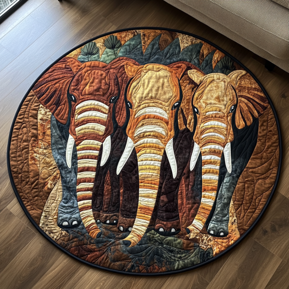 Tribal Stomp 3D All Over Printed Quilted Round Mat BTO11090926