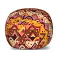 thumbnail image 1 of Tribal Storage Toy Bag Chair, Mexican Folk Motifs Semicircle and Triangle Aztec Style Inspired Pattern, Stuffed Animal Organizer Washable Bag, Small Size, Multicolor, by Ambesonne, 1 of 3