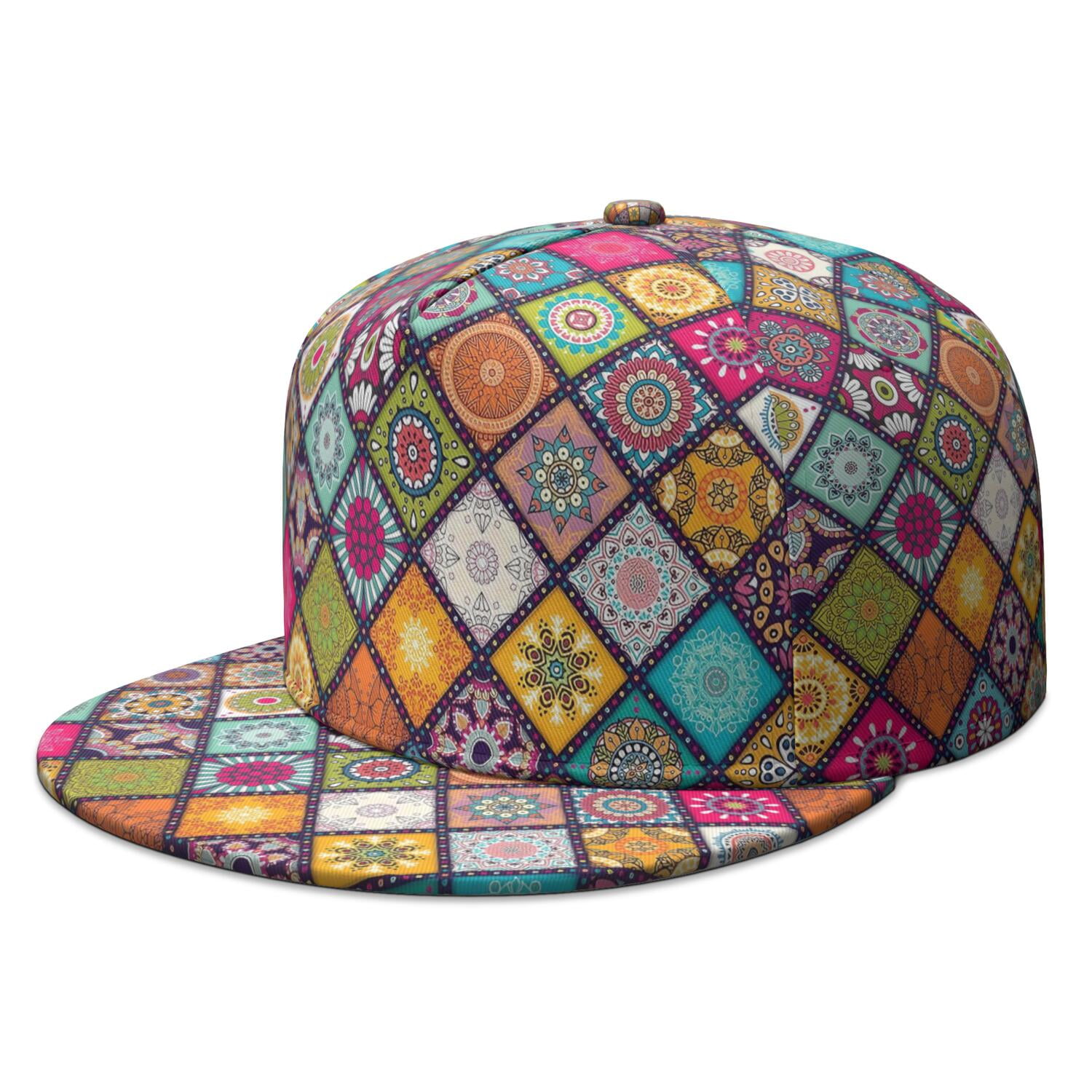 Tribal Style Flat Brim Cap – Artistic Minimalist Design  display picture 1