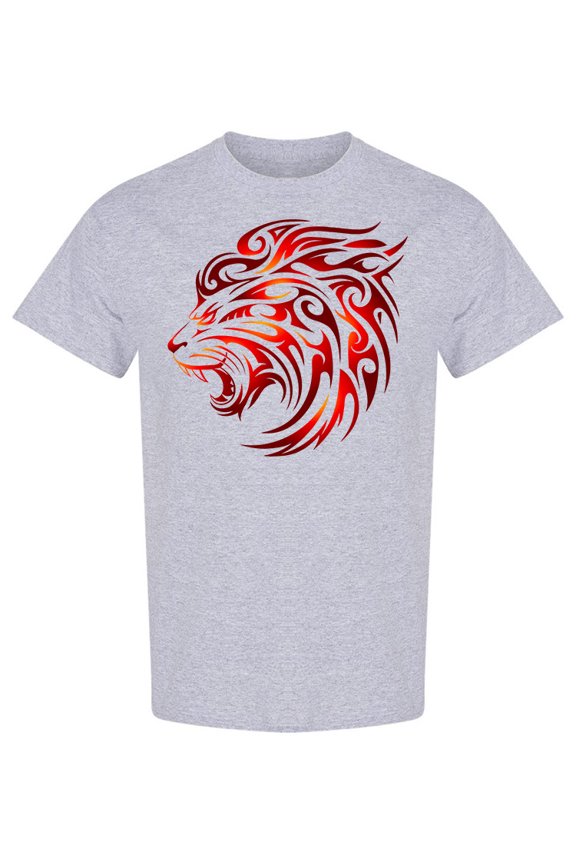 Tribal Style Lion Tattoo T-Shirt Men -Image by Shutterstock, Male Medium