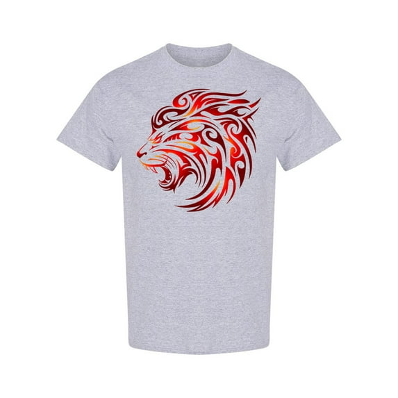 Tribal Style Lion Tattoo T-Shirt Men -Image by Shutterstock, Male x-Large