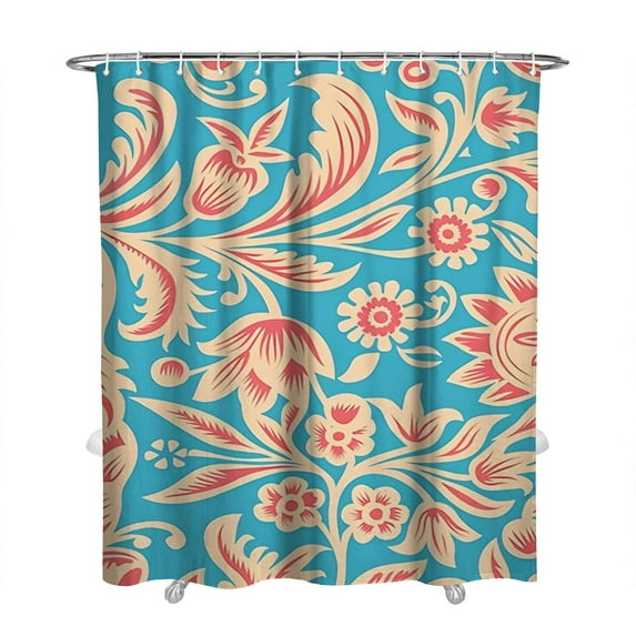 Tribal Style Shower Curtain 72x84 Inches Bohemian Chic Polyester Quick Dry Vintage Bathroom Decor