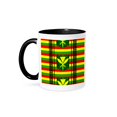 thumbnail image 1 of 3dRose, Tribal styled pattern of the Kanaka Maoli, historical flag of Hawaii, 15oz Two-Tone Black Mug, 1 of 7