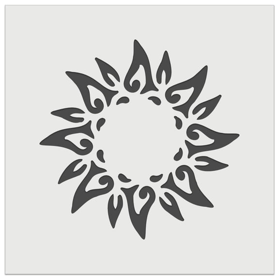 Tribal Sun Circle Star DIY Cookie Wall Craft Stencil - 3.5 Inch