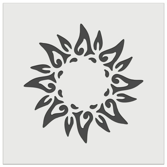 Tribal Sun Circle Star DIY Cookie Wall Craft Stencil - 4.5 Inch