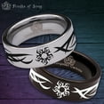 thumbnail image 1 of Tribal Sun Tungsten Carbide Ring, 1 of 9