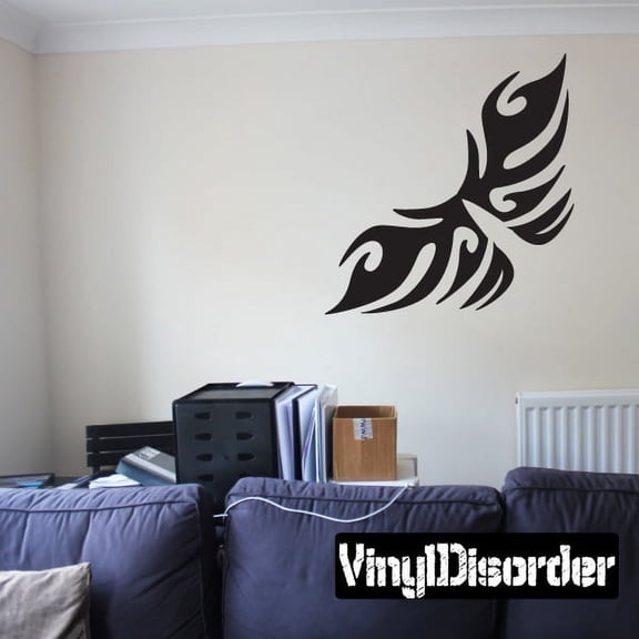Tribal Symmetric Flames Wall Decal - Vinyl Decal - Car Decal - DC 051 - 36 Inches