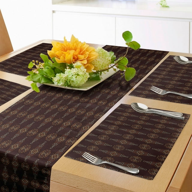 Tribal Table Runner & Placemats, Australian Ethnic Aboriginal Culture