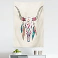 thumbnail image 1 of Tribal Tapestry, Texas Longhorn Steer Cow Skull Style Colorful Feathers Hanging on Horns, Fabric Wall Hanging Decor for Bedroom Living Room Dorm, 5 Sizes, Multicolor, by Ambesonne, 1 of 1