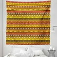 thumbnail image 1 of Tribal Tapestry, Tribal Art with Abstract Pattern Indigenous Motif with Native, Fabric Wall Hanging Decor for Bedroom Living Room Dorm, 5 Sizes, Orange Yellow, by Ambesonne, 1 of 1