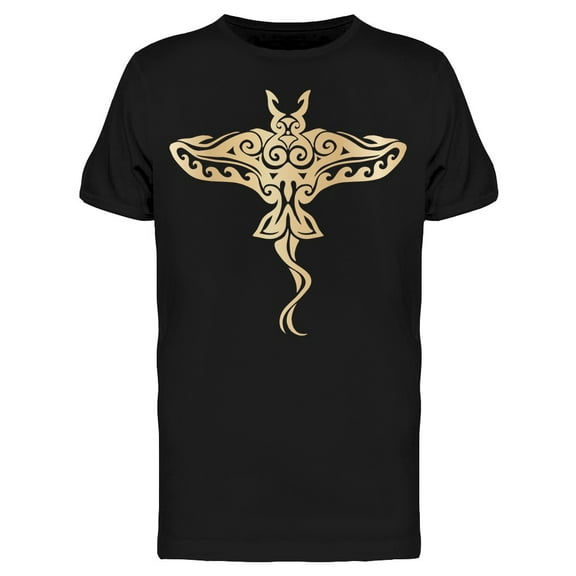 Tribal Tattoo Sea Stingray T-Shirt Men -Image by Shutterstock, Male 3X-Large