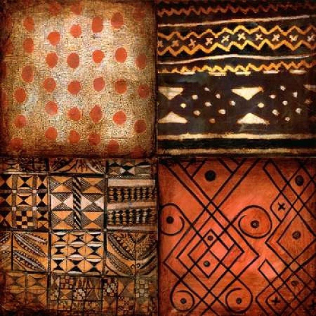 Tribal Textile 1 Canvas Art - Dennis Dascher (24 x 24)