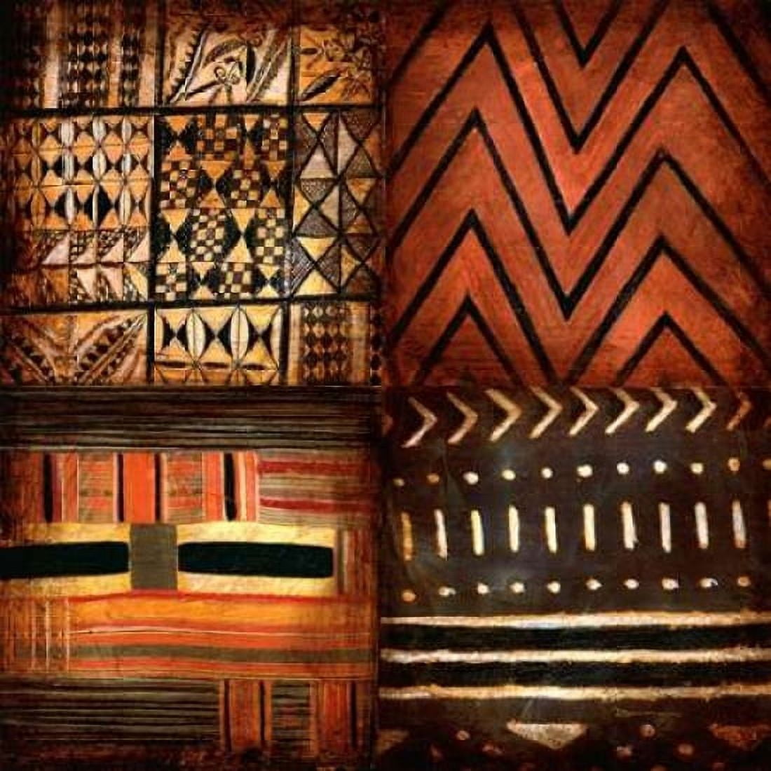 Tribal Textile 2 Canvas Art - Dennis Dascher (24 x 24)