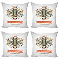 thumbnail image 1 of Ambesonne Tribal Throw Pillow Cover 4 Pack, Design and Words, 16", Multicolor, 1 of 6