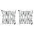 thumbnail image 1 of Ambesonne Tribal Throw Pillow Cover 2 Pack, Boho Arrows, 24", Black White, 1 of 2