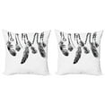 thumbnail image 1 of Ambesonne Tribal Throw Pillow Cover 2 Pack, Native Feathers, 20", White and Black, 1 of 5