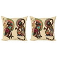 thumbnail image 1 of Ambesonne Tribal Throw Pillow Cover 2 Pack, Patterns Monkey, 16", Multicolor, 1 of 5
