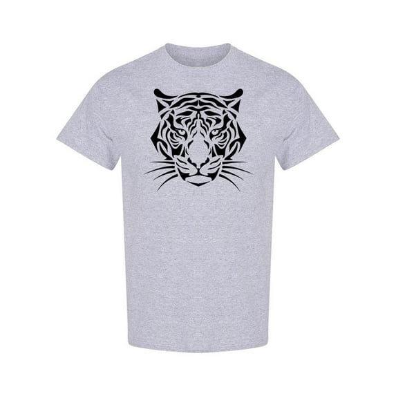 Tribal Tiger Head Design T-Shirt Men -Image by Shutterstock, Male 3X-Large