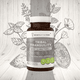 thumbnail image 1 of Secrets of the Tribe Tribal Tranquility Capsules Dietary Supplement, Natural Herb Blend, Made from Skullcap, Lemon Balm, Holy Basil, Reishi Mushroom, California Poppy, Valerian 60 Count, 1 of 7