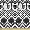 thumbnail image 1 of Ambesonne Tribal Fabric by the Yard Upholstery, Mexican Aztec Sketched, 1 Yard, Black and White, 1 of 4