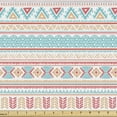 thumbnail image 1 of Tribal Upholstery Fabric by the Yard, Peruvian Ornamental Geometric Vintage Triangles Doodle Pattern, Decorative Fabric for DIY and Home Accents, Coral Peach by Ambesonne, 1 of 5