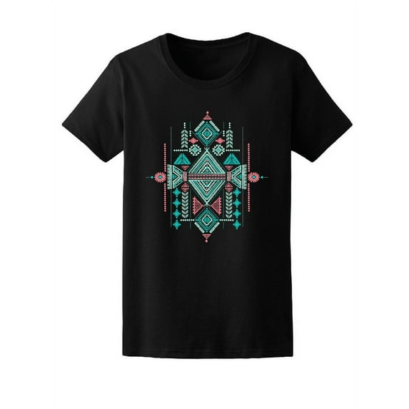 Tribal Vintage Pattern T-Shirt Women -Image by Shutterstock, Female Large
