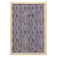 thumbnail image 1 of Tribal Wall Art with Frame, Striped Abstract Pattern with Creative Triangles Art, Printed Fabric Poster for Bathroom Living Room, 23" x 35", Cinnamon Black Teal, by Ambesonne, 1 of 2