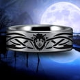 thumbnail image 1 of Tribal Wolf Tungsten Carbide Ring, 1 of 5