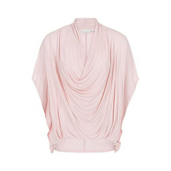 Tribal Women's Drape Neck Butterfly Top, Pink Ash, Small