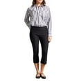 thumbnail image 1 of Tribal Women's Performance Stretch Slimming Capris, Black New, 6, 1 of 5