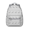 thumbnail image 1 of Tribal boho elephant school backpack with floral mandala ethnic print, breathable padded shoulder straps, waterproof fabric, perfect for students, outdoor, and travel, 1 of 5