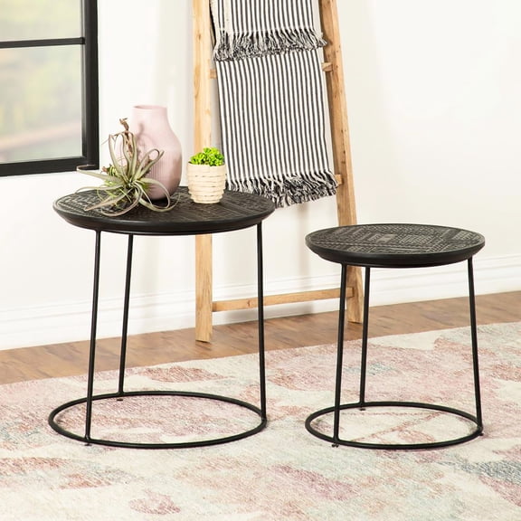 Tribal - like Nesting Tables / In Contemporary Living Settings / Present Unique Character
