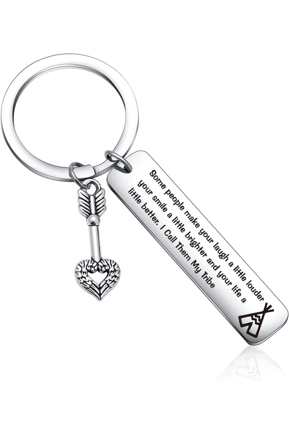 Tribe Keyring Coworker Keychain Teepee Gift Colleague Keychain Outdoor Lover Keychain