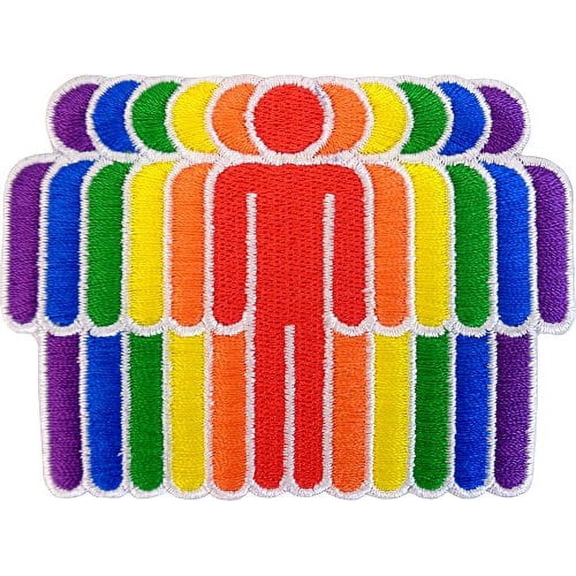 Tribe - LGBTQ Artwork Embroidered Iron On Patches, 2.7 x 3.5" Sew On Patch
