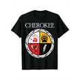 thumbnail image 1 of Tribe Native American Medicine Wheel T-Shirt, 100% Cotton, Holiday Gift, All-In-One Top, Men, Women, Dad, Family, Mom, Friend Wheel T-Shirt, 180G, Round Neck Black, Size S-XXXL, 1 of 8