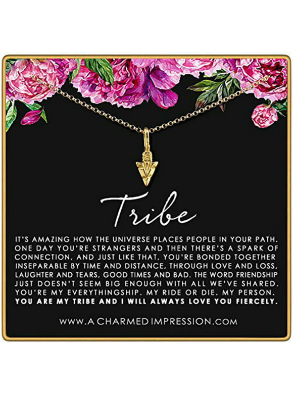 Tribe Necklace • Unique Friendship Gifts • 14k Gold • Arrowhead Necklace • Tribe Gifts • Best Friend Gifts • Sister Necklaces for 2 3 4 • Gift for Best Friends • Arrow Necklace • You are My Person