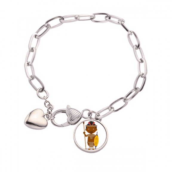 Tribe South Africa Cartoon Heart Chain Bracelet Jewelry Charm Fashion
