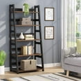 thumbnail image 1 of TribeSigns 5-Tier Industrial Ladder Bookshelf Bookcase, Modern Plant Flower Stand Display Rack Shelf for Living Room Balcony Bedroom Home Office, 1 of 7