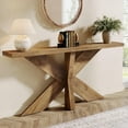 thumbnail image 1 of TribeSigns 70.9" Wood Sofa Table Behind Couch, Farmhouse Console Table for Entryway, Oak, 1 of 7